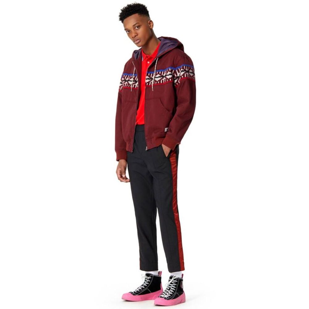 Kenzo Mens Expedition Hooded Jacket Medium Burgundy